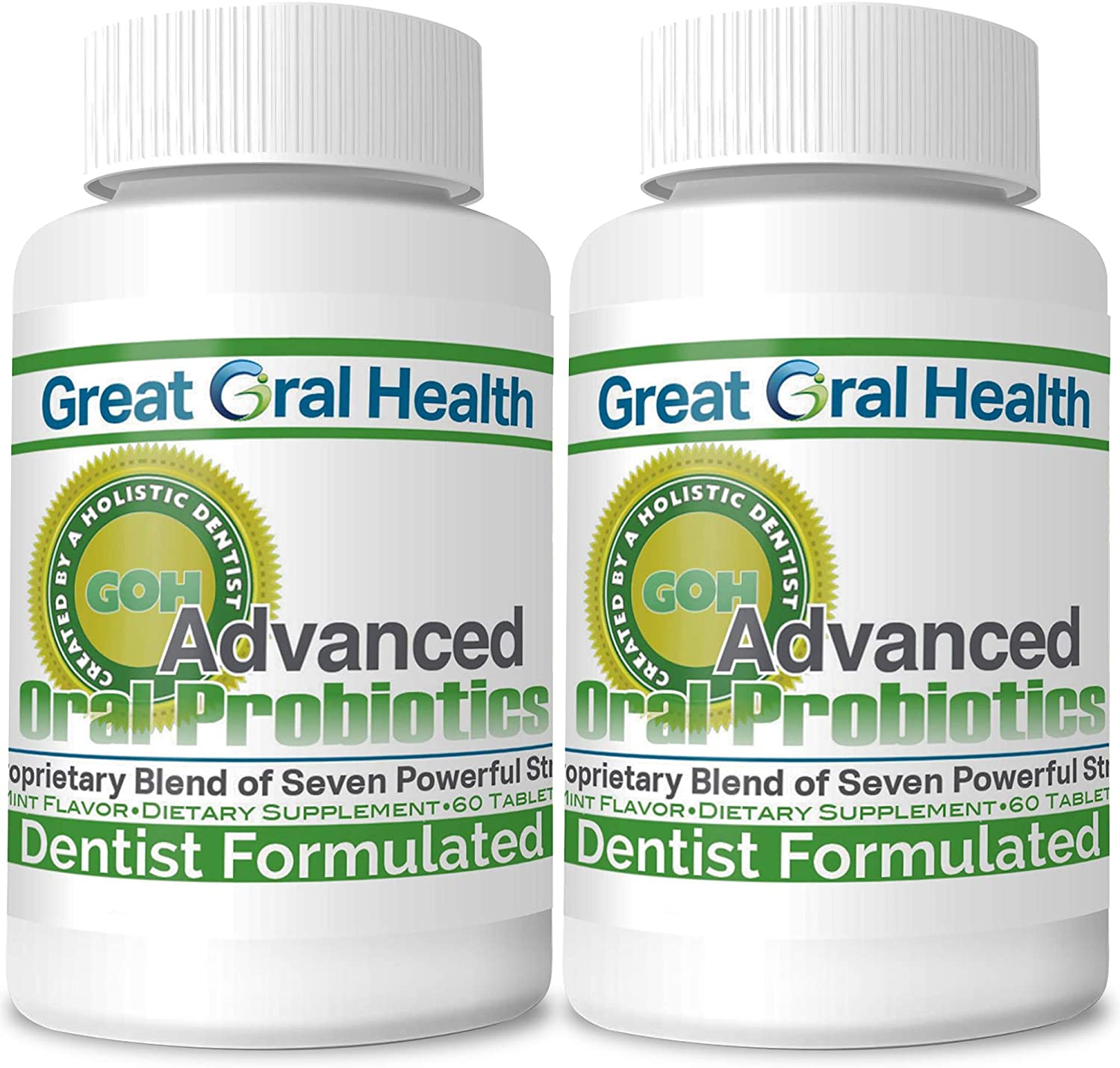 Great Oral Health Oral Probiotics - Attack Bad Breath, Gum Disease and Build Strong Oral Health- All