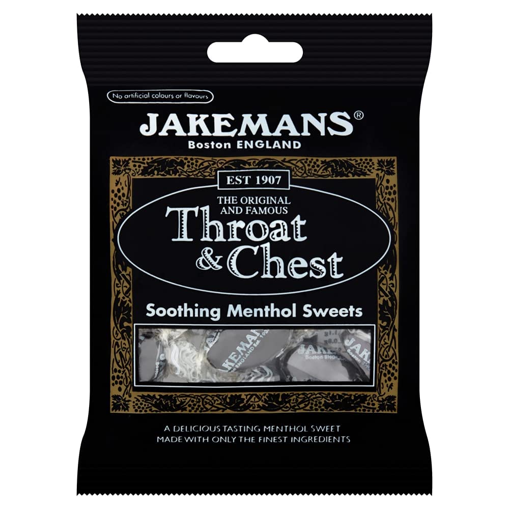 Jakemans - Throat & Chest Menthol Cough Suppressant Lozenges Anise - 100g (pack of 3)
