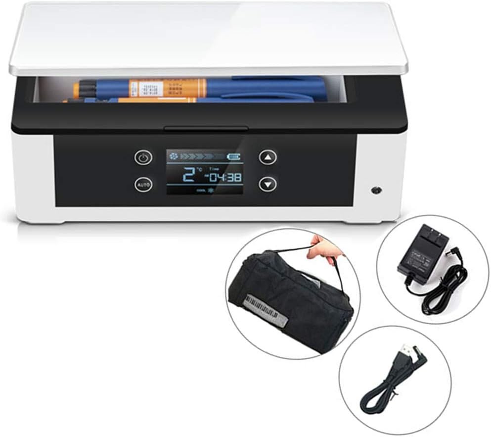 Ww Car Refrigerator Portable Mini Insulin Refrigerated Box, 2-8°C Refrigerator, Drug Cooler, Suitab