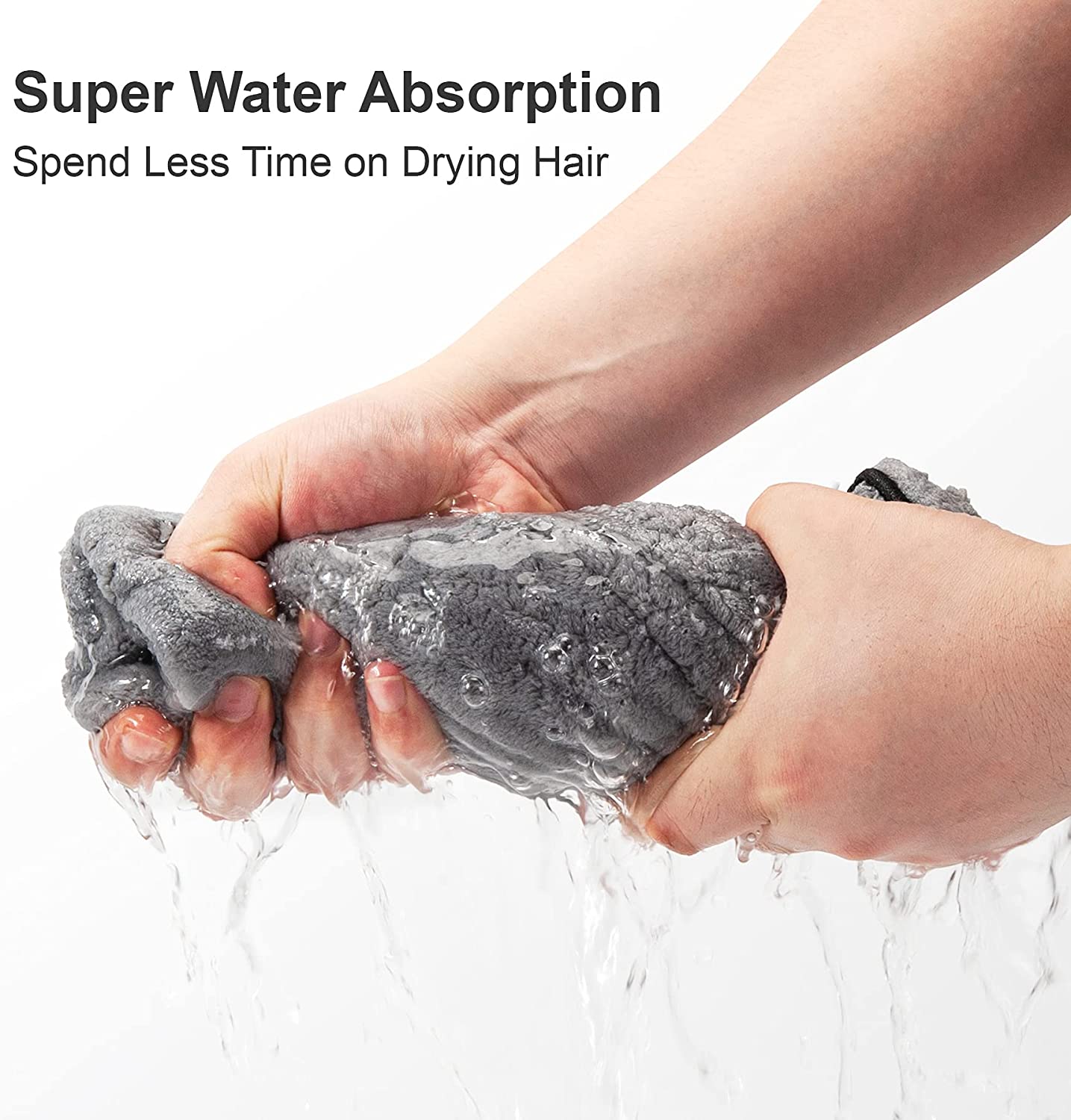 AmazerBath Hair Towel, Microfiber Hair Towel Wrap for Women, Curly Hair Drying Towels for Long Hair
