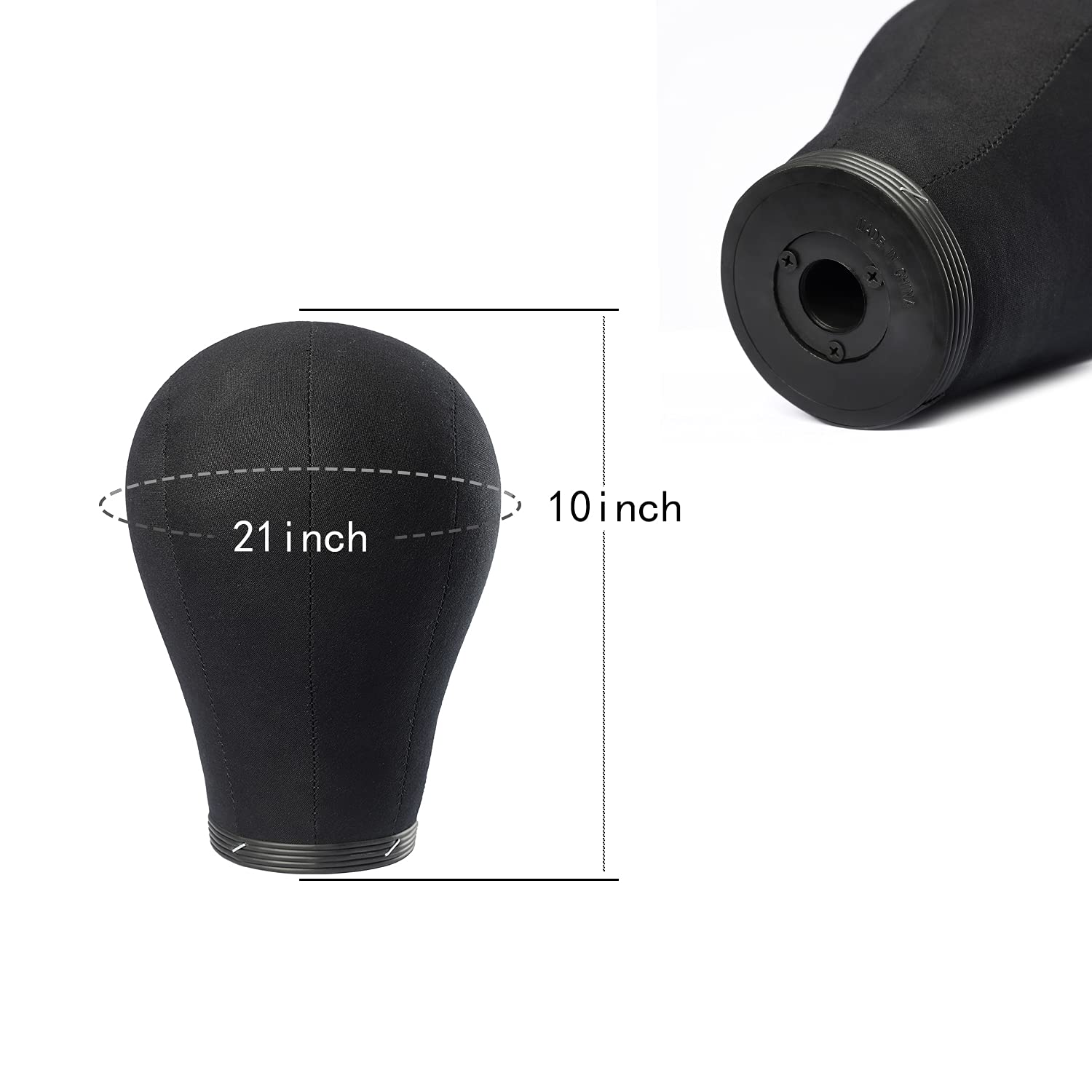 ZGCY 21 Inch Wig Head Cork Canvas Block Head Mannequin Head With Stand for Making Wigs (21’’-24