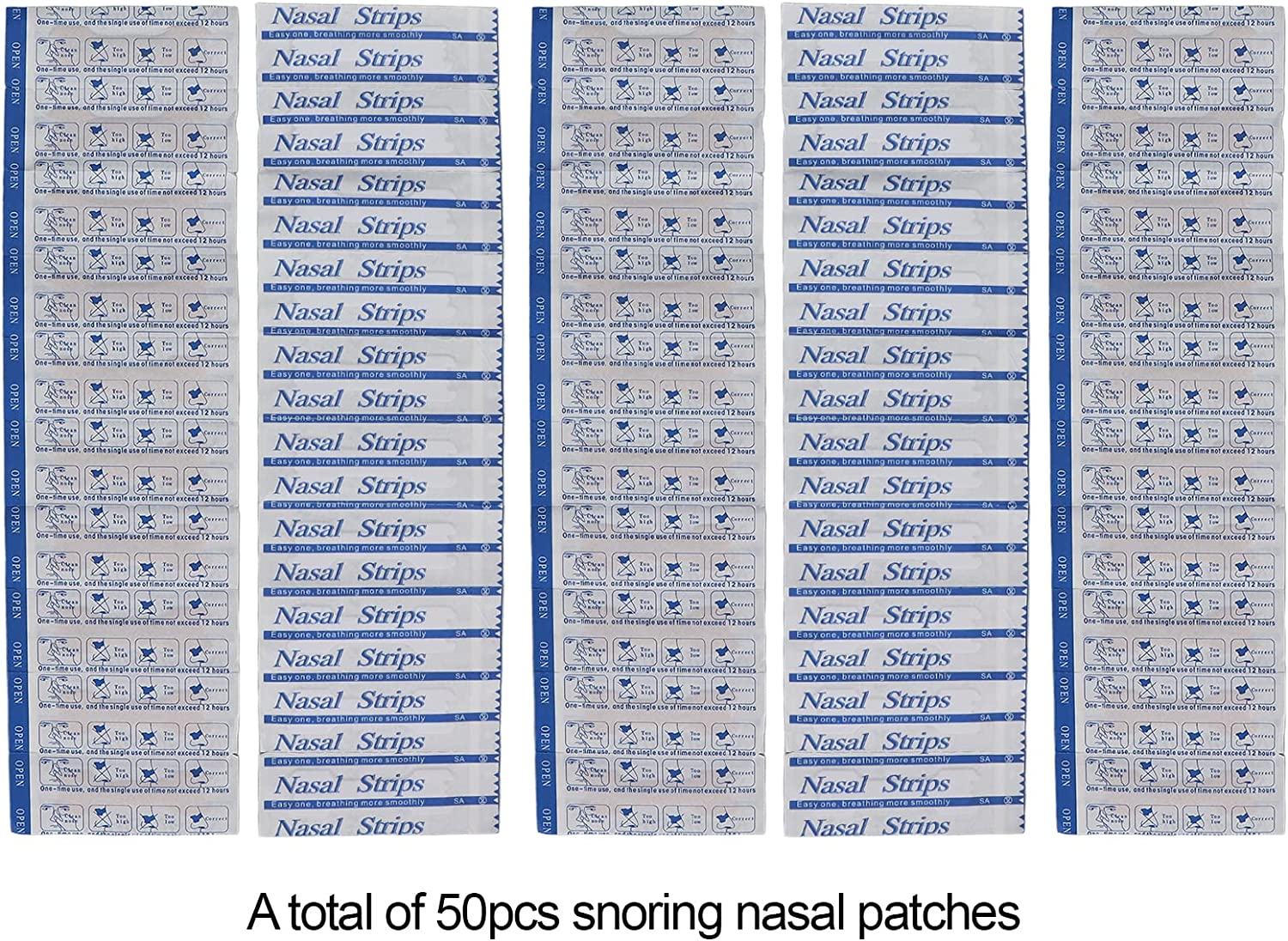 NasalBreathingStrips, SnoringNoseStrips NonWovenFabric for Daytime