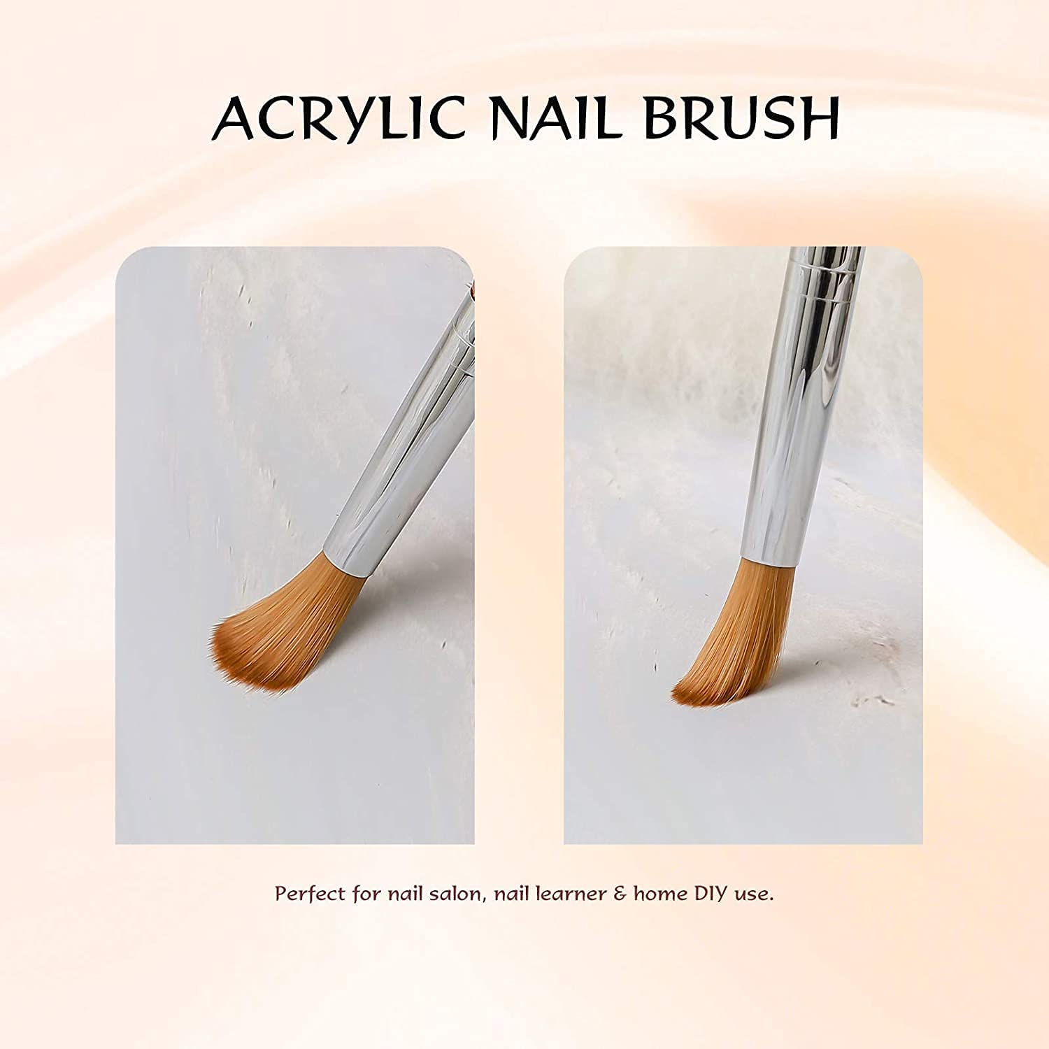 Aokitec Acrylic Nail Brush Set for Acrylic Powder, Nail Brush for Acrylic Application, 100% Oval Kol