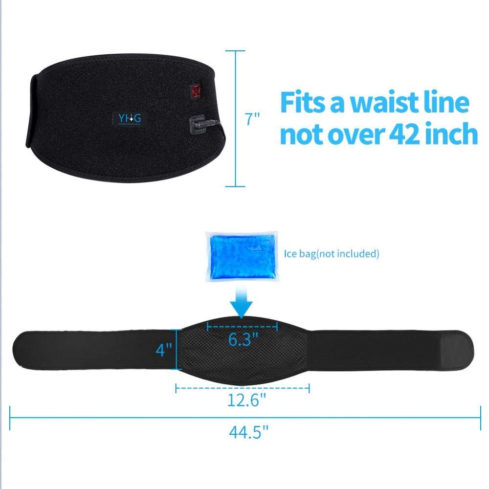Waist Heating Belt Pad Heat Therapy Wrap for Spine Arthritis Strains Sprains Stiffness Lower Back Ab