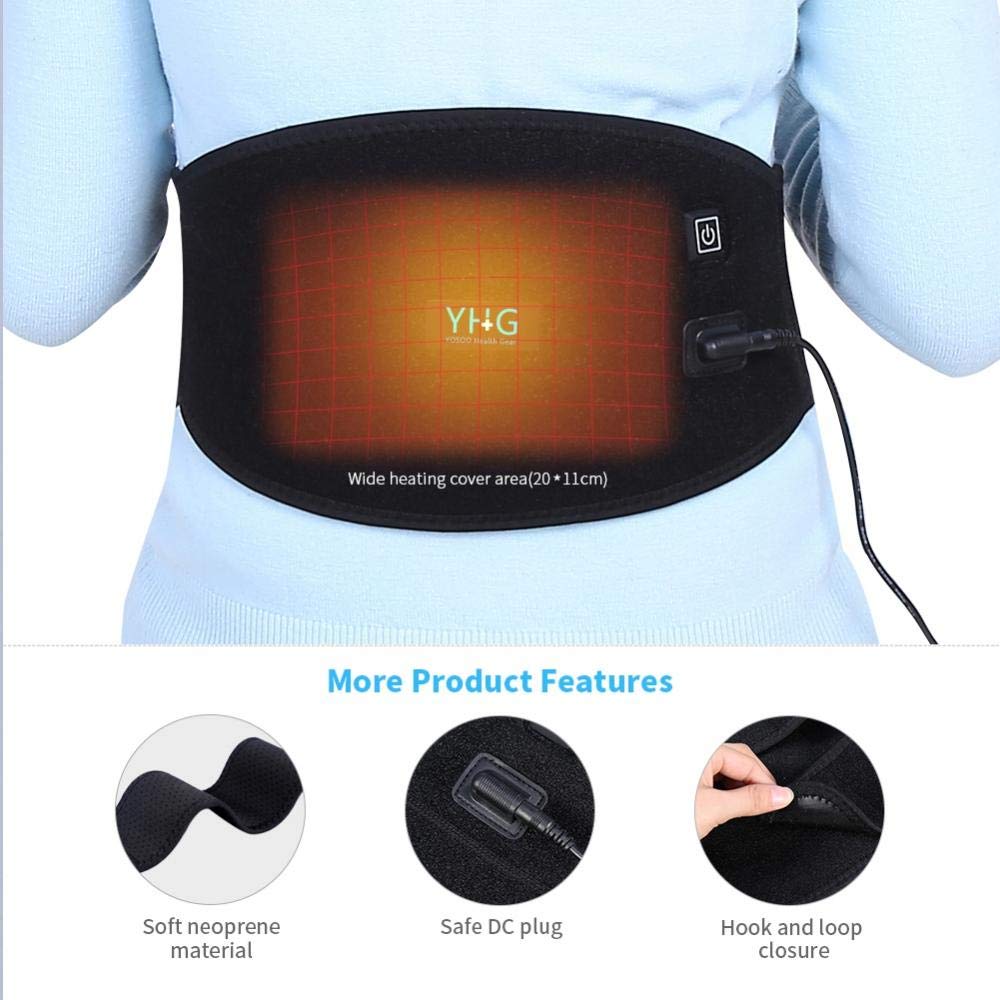 Waist Heating Belt Pad Heat Therapy Wrap for Spine Arthritis Strains Sprains Stiffness Lower Back Ab