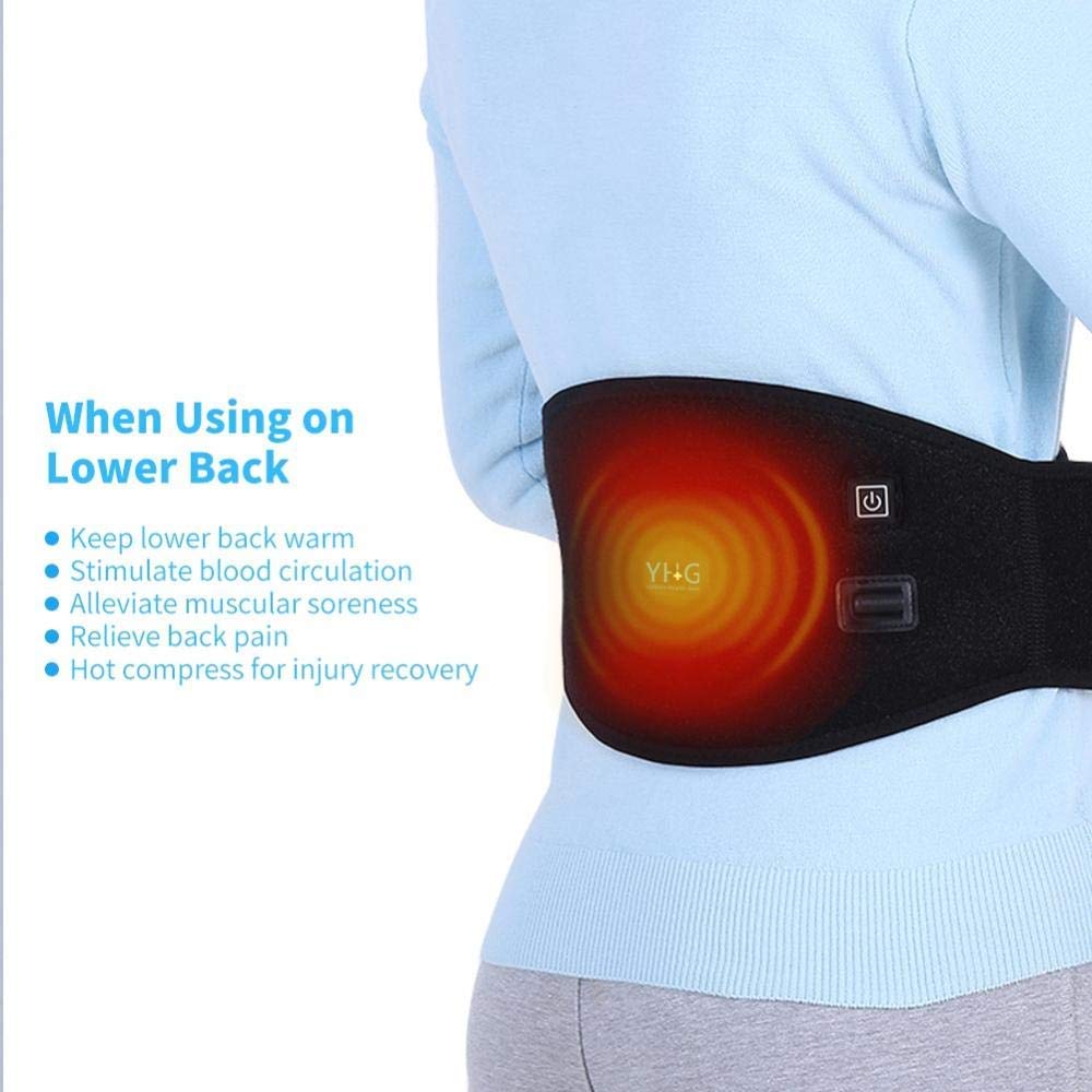Waist Heating Belt Pad Heat Therapy Wrap for Spine Arthritis Strains Sprains Stiffness Lower Back Ab