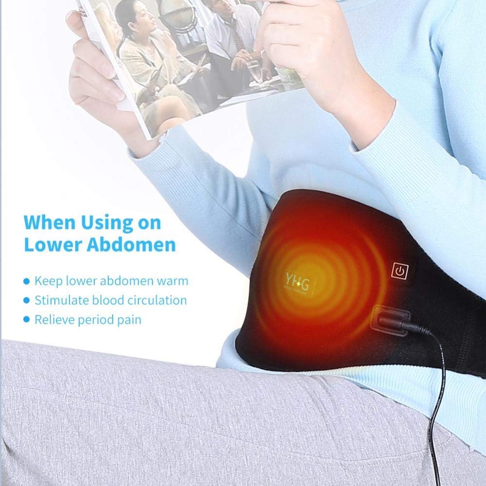 Waist Heating Belt Pad Heat Therapy Wrap for Spine Arthritis Strains Sprains Stiffness Lower Back Ab