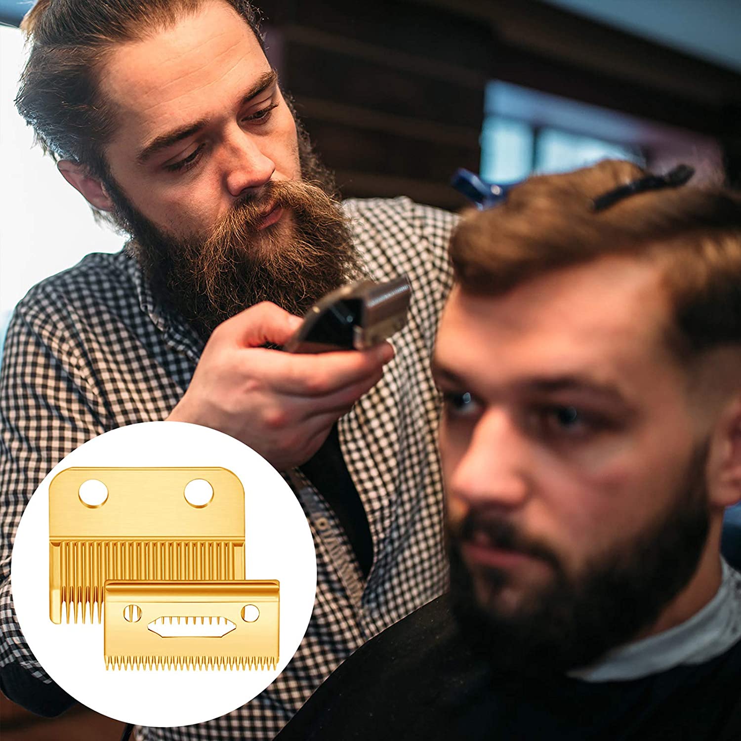 3 Sets Hair Clipper Replacement Blades Adjustable Clipper Blades 2 Hole (1mm - 3mm) Hair Trimmer Rep