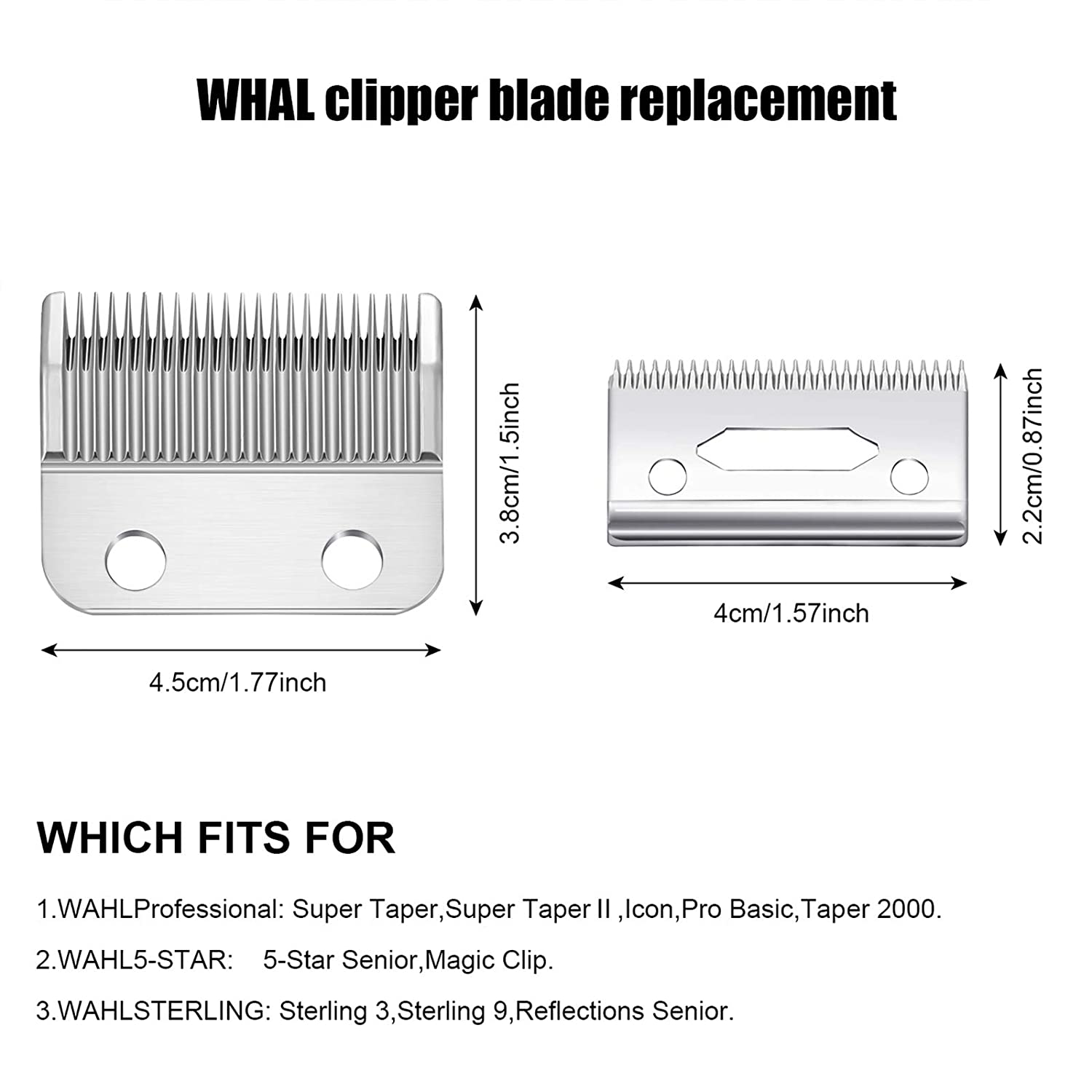 3 Sets Hair Clipper Replacement Blades Adjustable Clipper Blades 2 Hole (1mm - 3mm) Hair Trimmer Rep