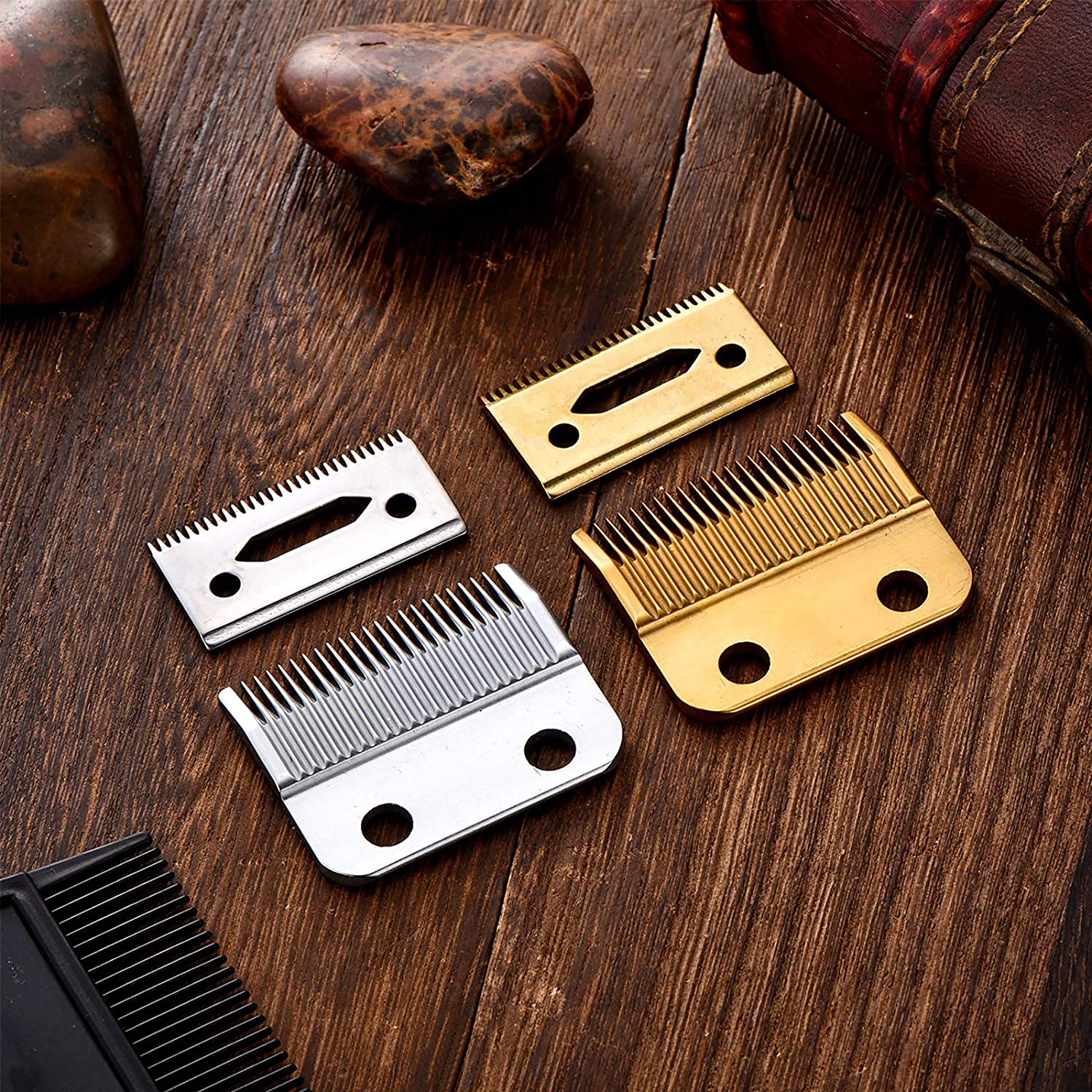 3 Sets Hair Clipper Replacement Blades Adjustable Clipper Blades 2 Hole (1mm - 3mm) Hair Trimmer Rep