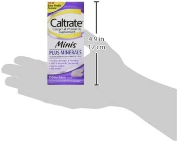 Caltrate Minis 600 Plus D3 Plus Minerals Calcium and Vitamin D Supplement Tablets, Bone Health and M