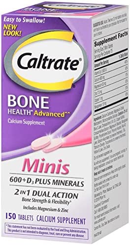 Caltrate Minis 600 Plus D3 Plus Minerals Calcium and Vitamin D Supplement Tablets, Bone Health and M