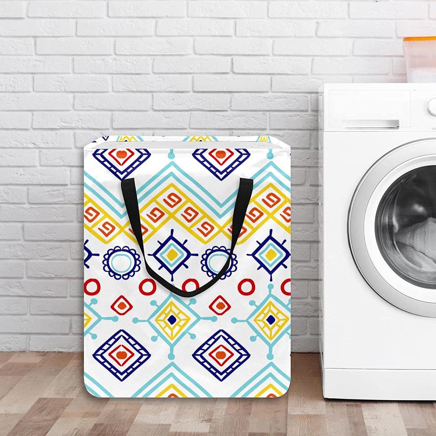 60L Large Laundry Basket with Handle, Foldable Laundry Hamper, Collapsible Laundry Organizer, Storag