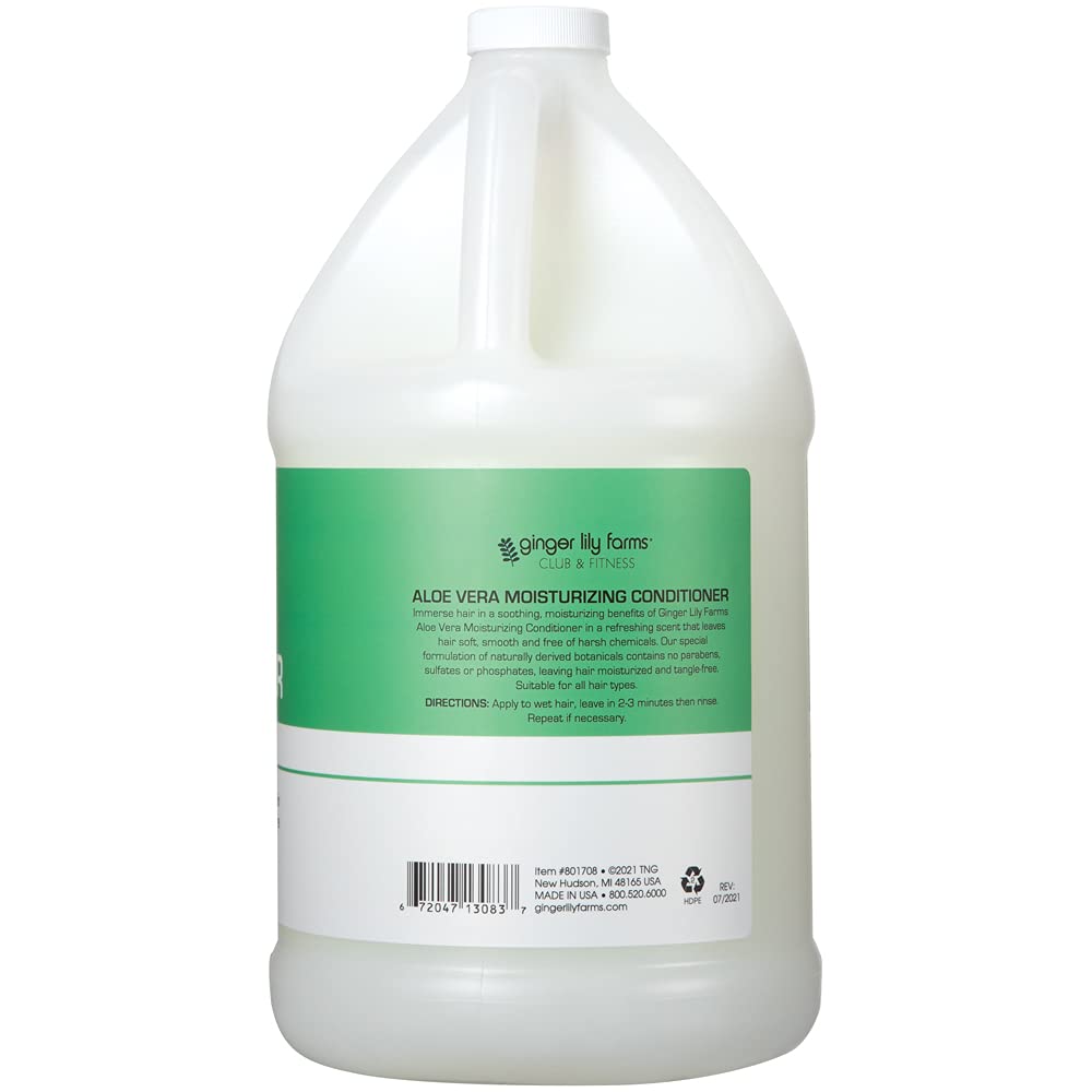 Ginger Lily Farms Club & Fitness Moisturizing Conditioner, Aloe Vera 128 Fl Oz