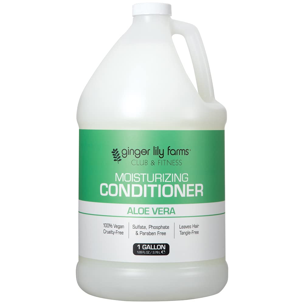 Ginger Lily Farms Club & Fitness Moisturizing Conditioner, Aloe Vera 128 Fl Oz
