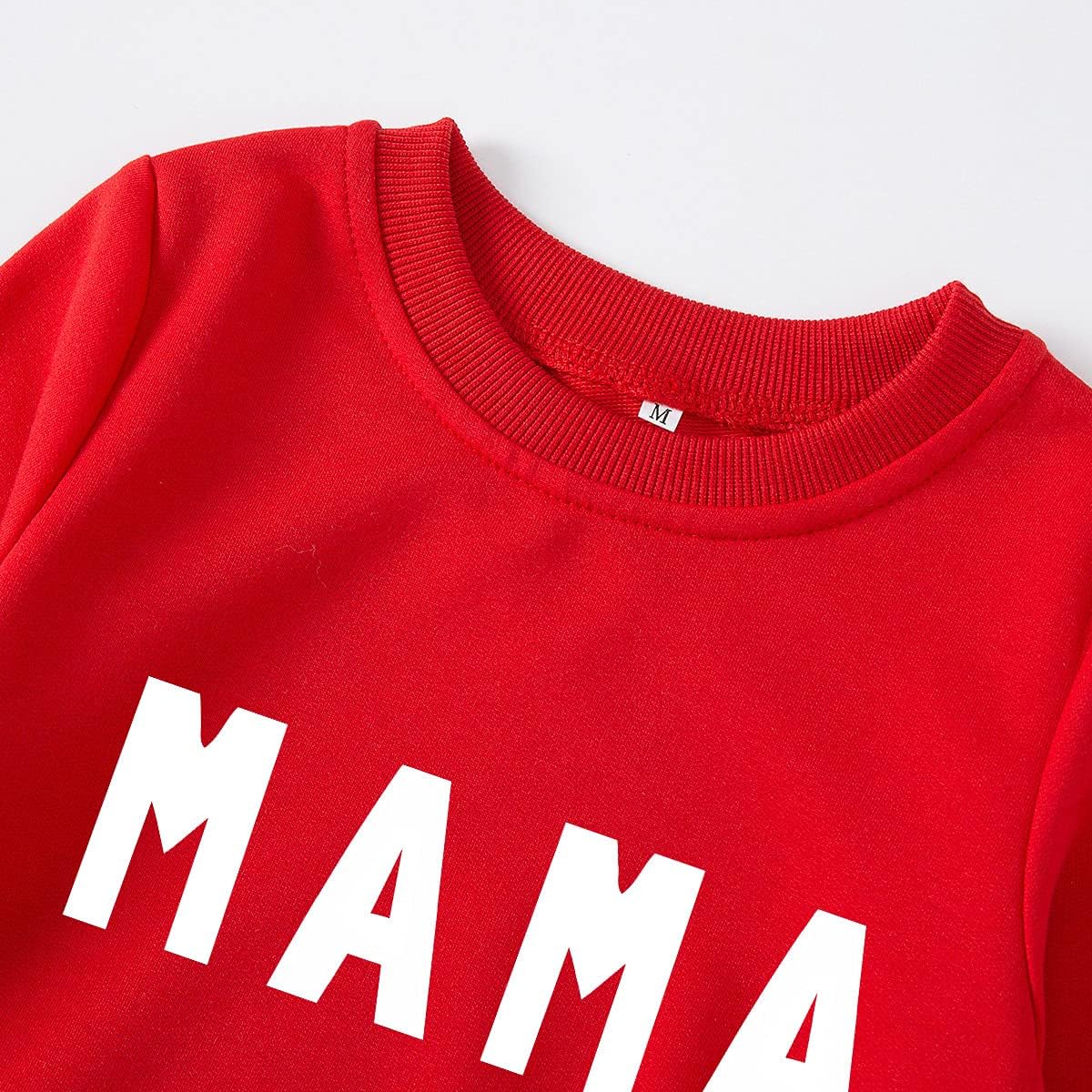 Women Baby Family Matching Sweatshirt Mama Mini Print Matching Sweater Pullover Top Mommy and Me Fal