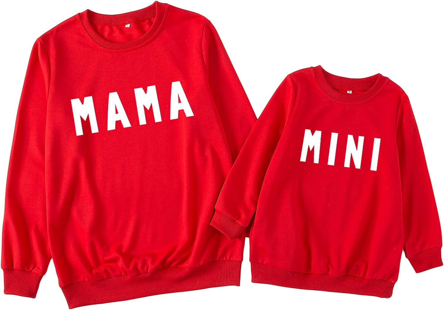 Women Baby Family Matching Sweatshirt Mama Mini Print Matching Sweater Pullover Top Mommy and Me Fal