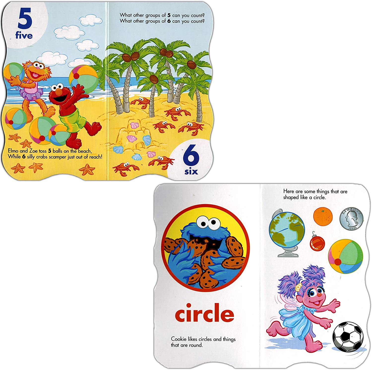 Sesame Street First Books Series; BIG Bird's Letters, Abby's Shapes, Elmo's Colors, Cookie's Numbers