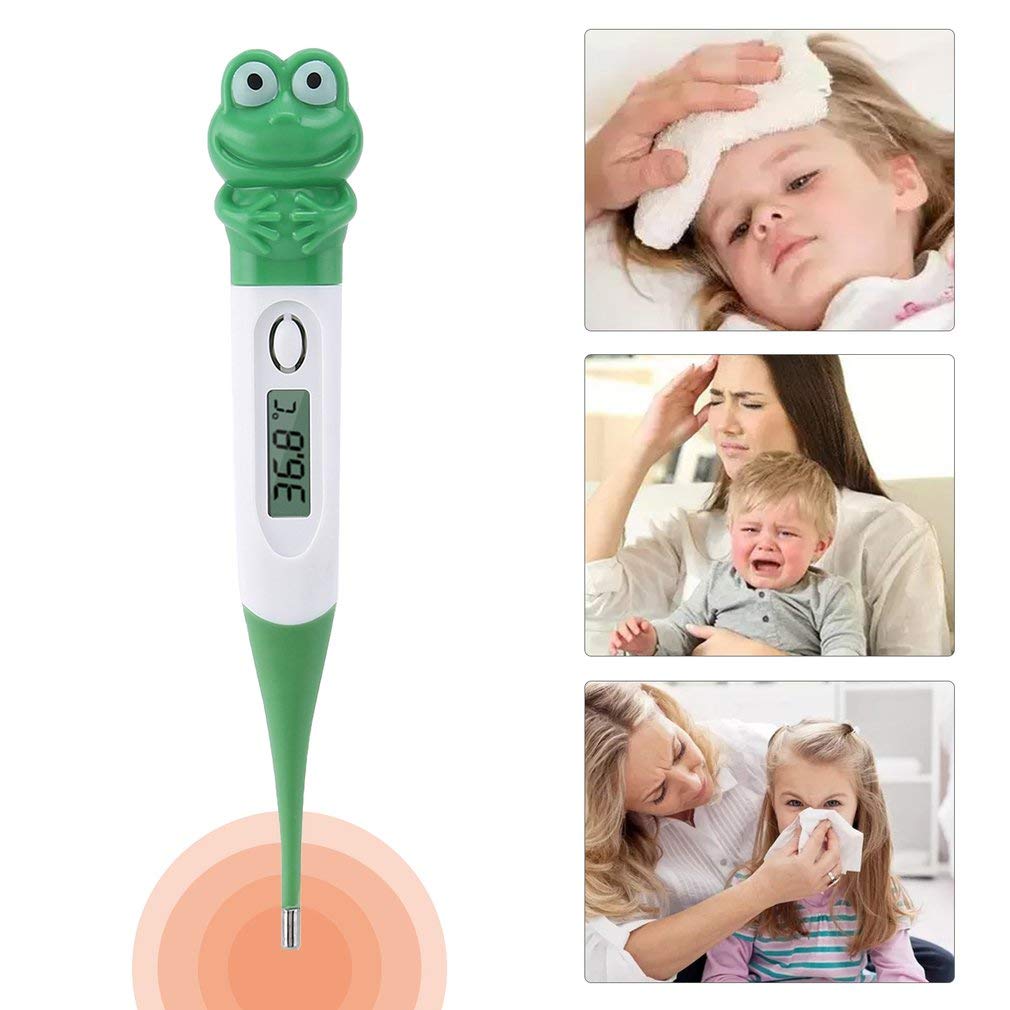 Digital Thermometer, Accurate Oral Underarm Rectal Temperature Thermometer, Flexible Tip & Waterproo