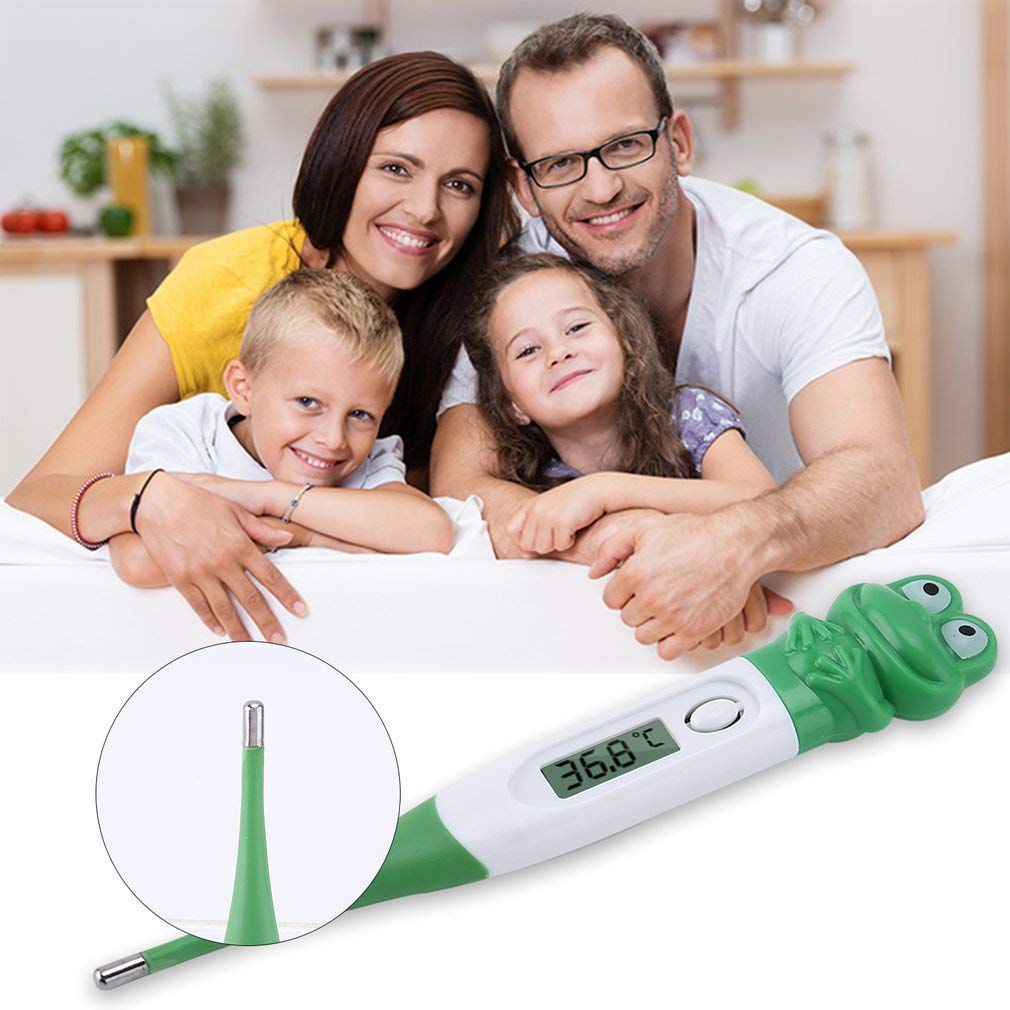 Digital Thermometer, Accurate Oral Underarm Rectal Temperature Thermometer, Flexible Tip & Waterproo