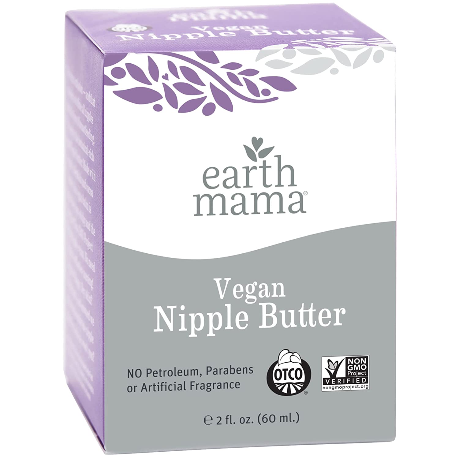 Vegan Nipple Butter Breastfeeding Cream by Earth Mama | Lanolin-free 2-Ounce (2-Pack)