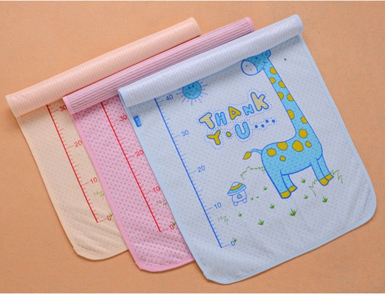 RuiHome 3 Pack Baby Girls Boys Changing Mat Bed Mattress Pad Cover for Home Bedroom Travel Use, Gira