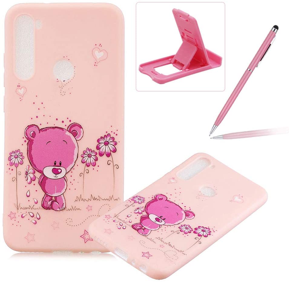 TPU Case for Samsung Galaxy A21,Soft Cover for Samsung Galaxy A21,Herzzer Ultra Slim Stylish [Bear F
