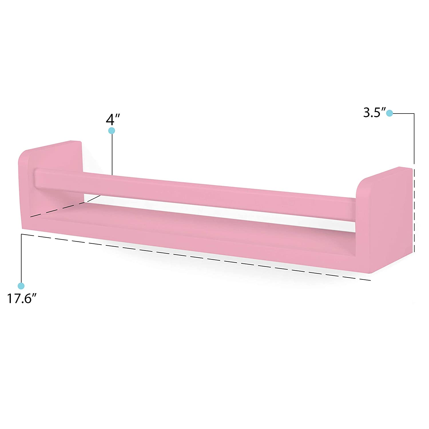 Brightmaison Bambini Floating Shelves, Toy Storage, Kids Bookshelf & Nursery Book Shelves for Wall D