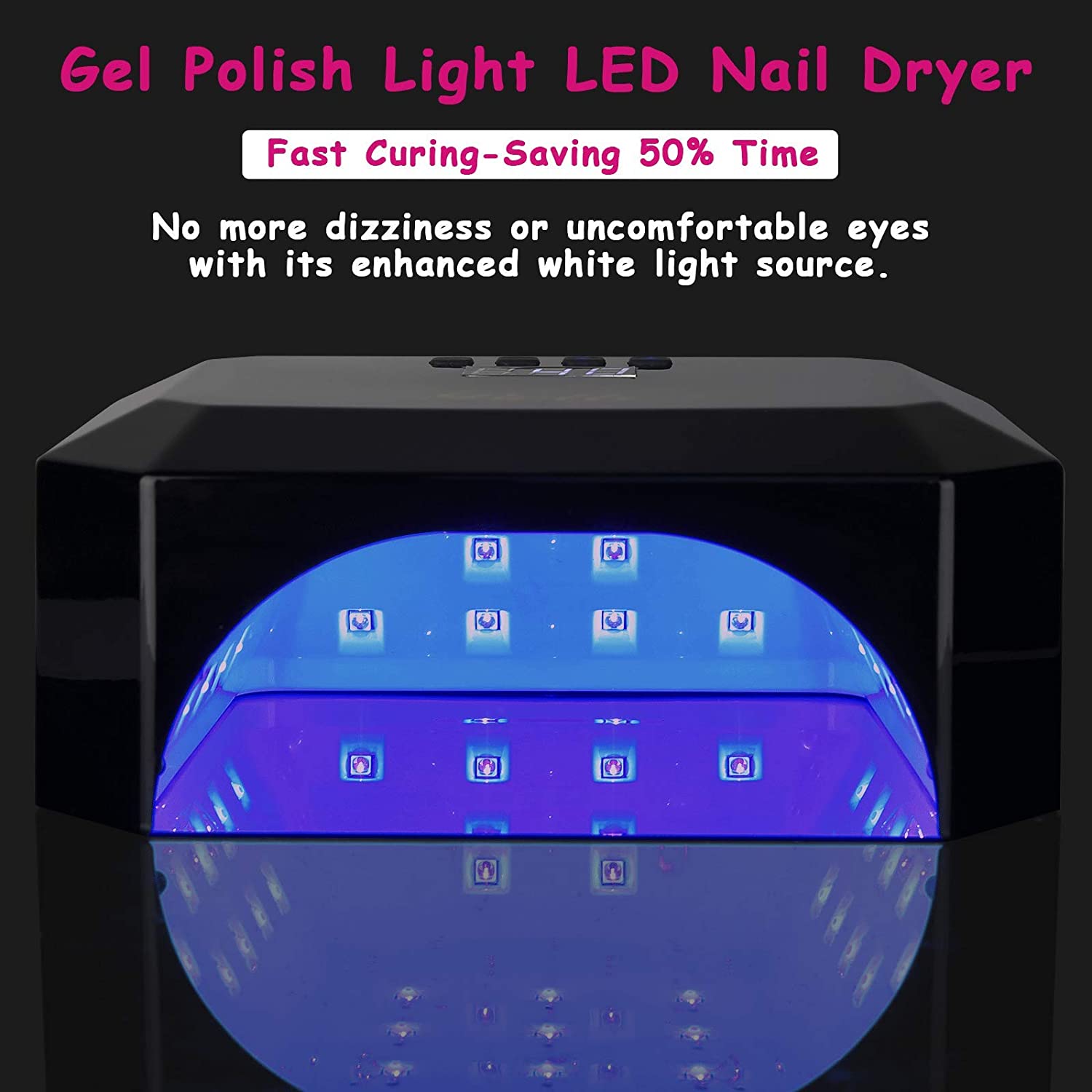 UV Light for Nails 54 W Cordless Nail Dryer with 36Pcs UV Led Lights for Nails Polish, Professional 