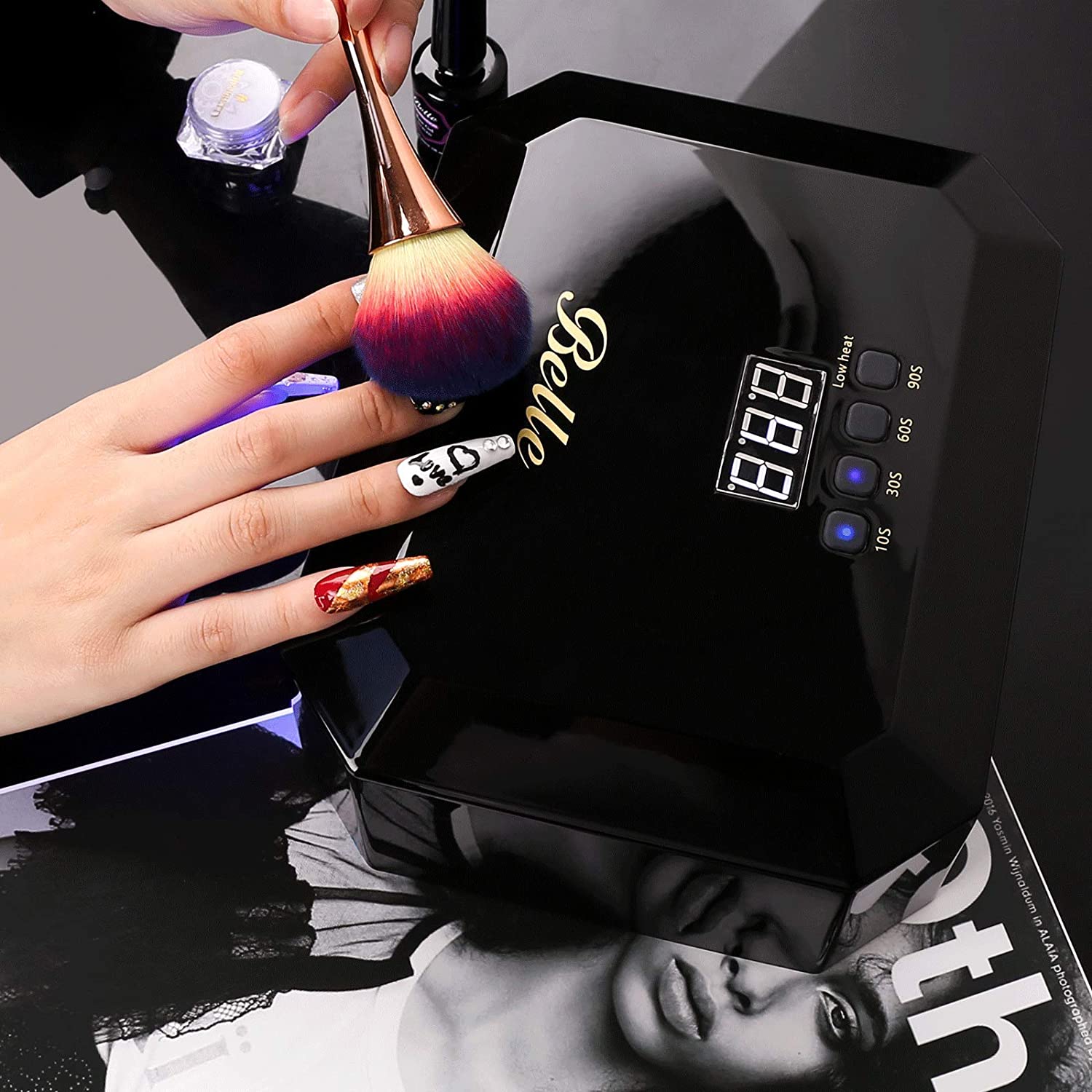 UV Light for Nails 54 W Cordless Nail Dryer with 36Pcs UV Led Lights for Nails Polish, Professional 