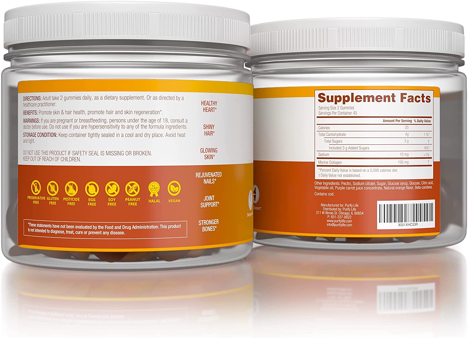 Collagen Gummies for Womens Hair Growth, Healthier Skin & Nails (Bulk 90 Gummies) Joint Care Vitamin