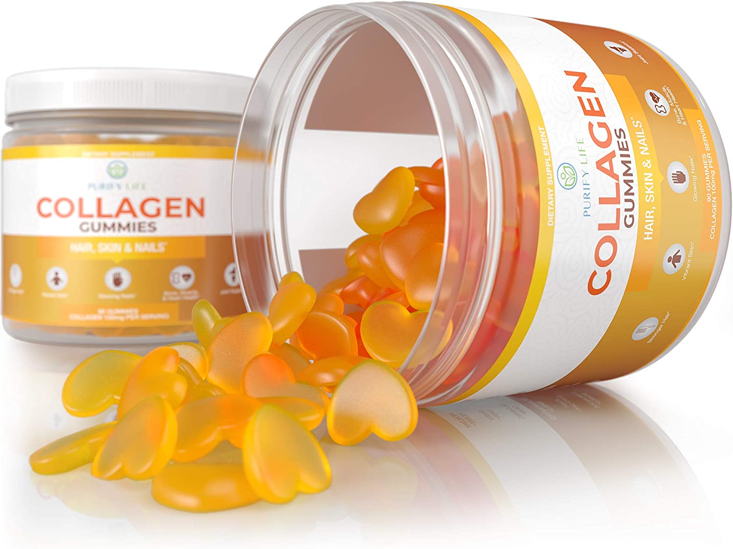 Collagen Gummies for Womens Hair Growth, Healthier Skin & Nails (Bulk 90 Gummies) Joint Care Vitamin