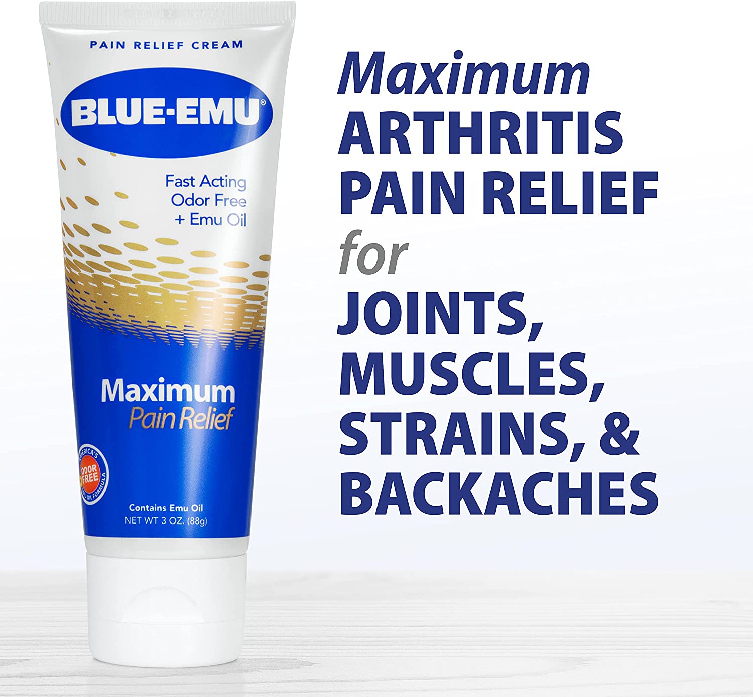 Blue-Emu Arthritis Maximum Pain Relief Topical Cream for Muscles, Joints and Strains w/Emu Oil, 3oz