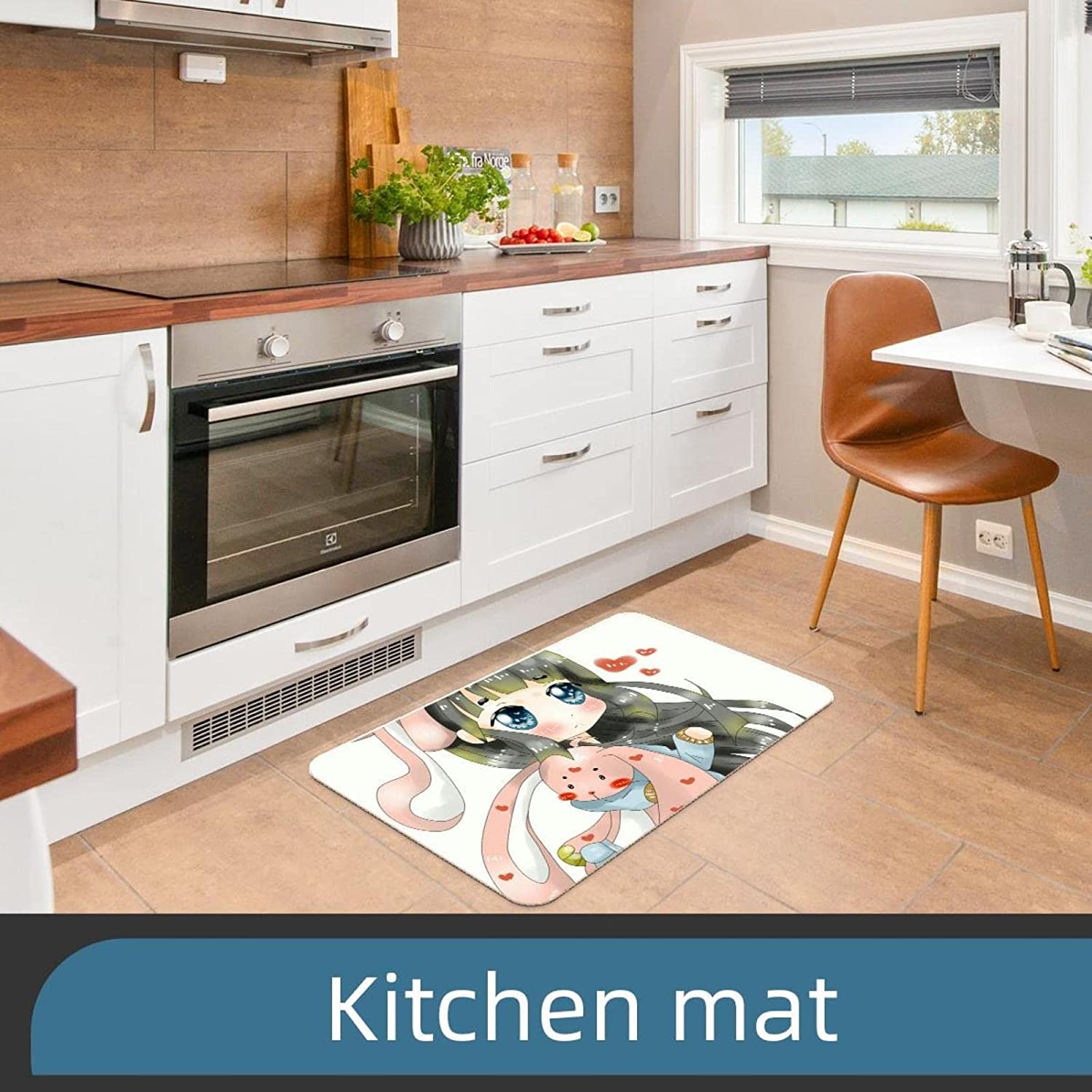 Mouse Pad Cute Girl Mouse Mat Waterproof Non-Slip Rubber Base for Office Home Gaming Working 18x28 i