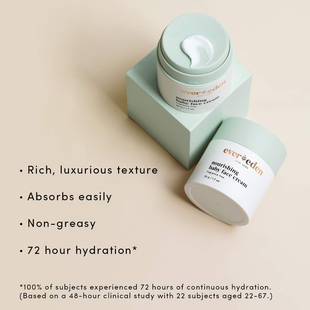 Evereden Nourishing Baby Face Cream 1.7 oz | Clean and Natural Baby Care | Non-toxic and Fragrance F