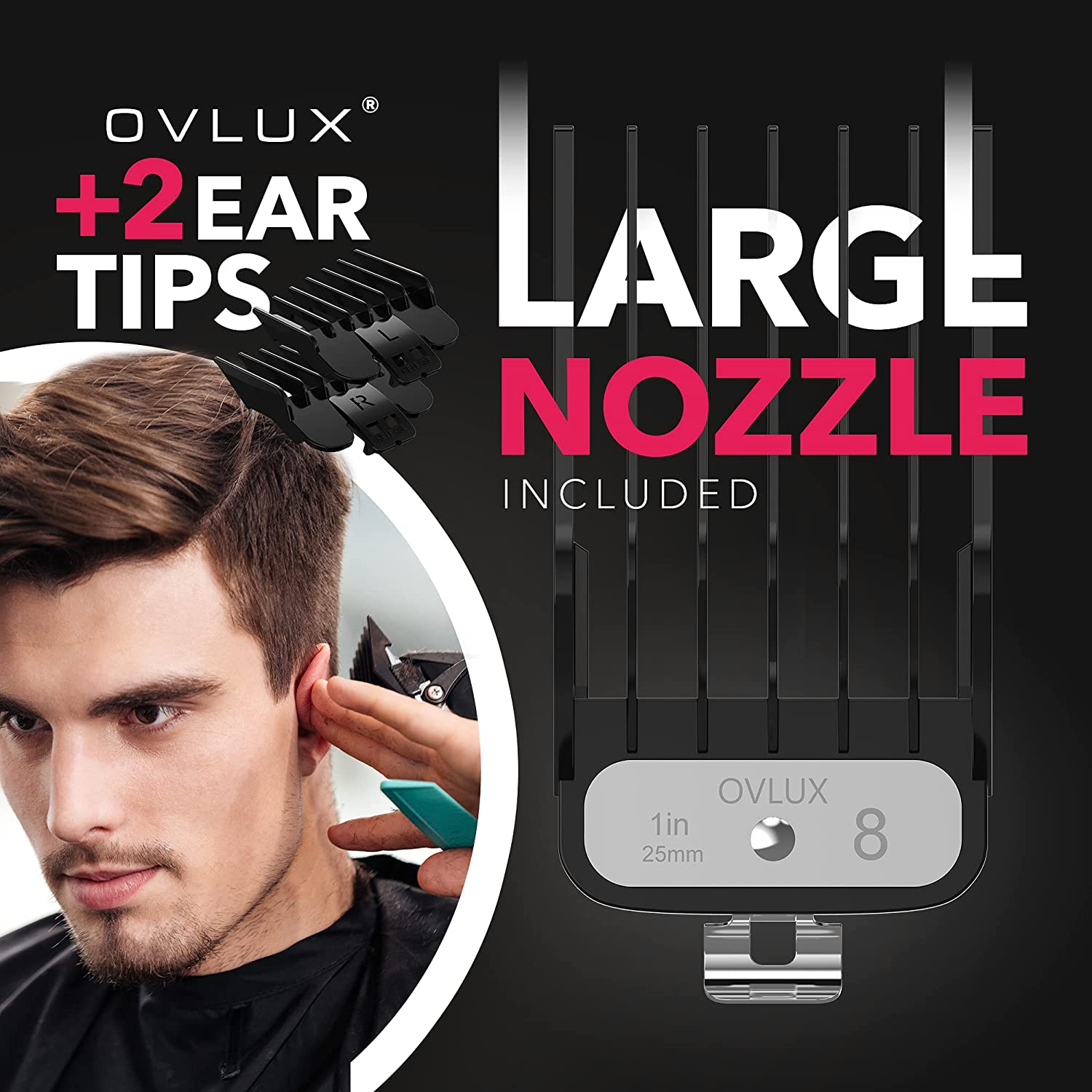 OVLUX Clipper Guards - 12 sets Professional Hair Clipper Combs, Guard Set Attachment Combs, Premium 