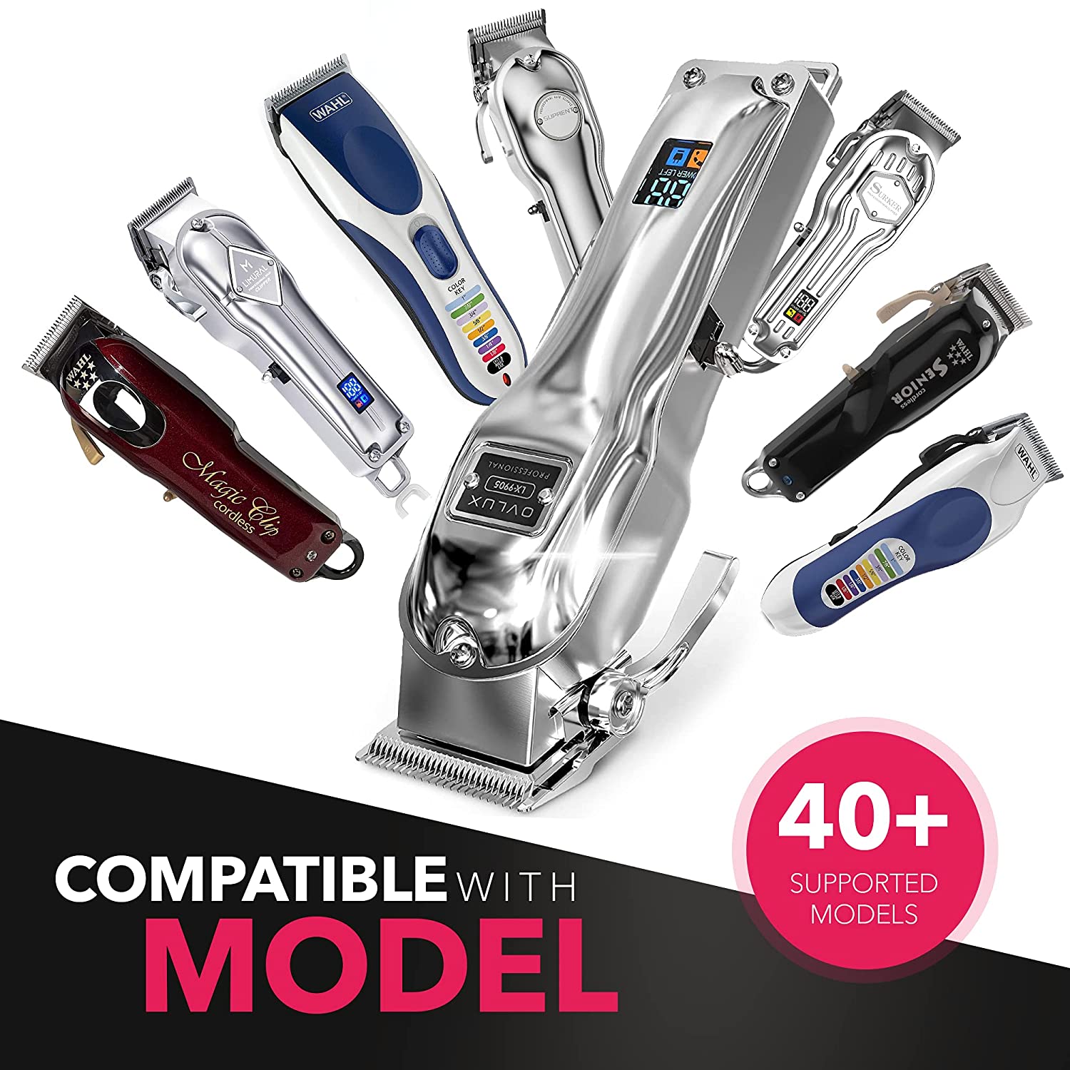 OVLUX Clipper Guards - 12 sets Professional Hair Clipper Combs, Guard Set Attachment Combs, Premium 