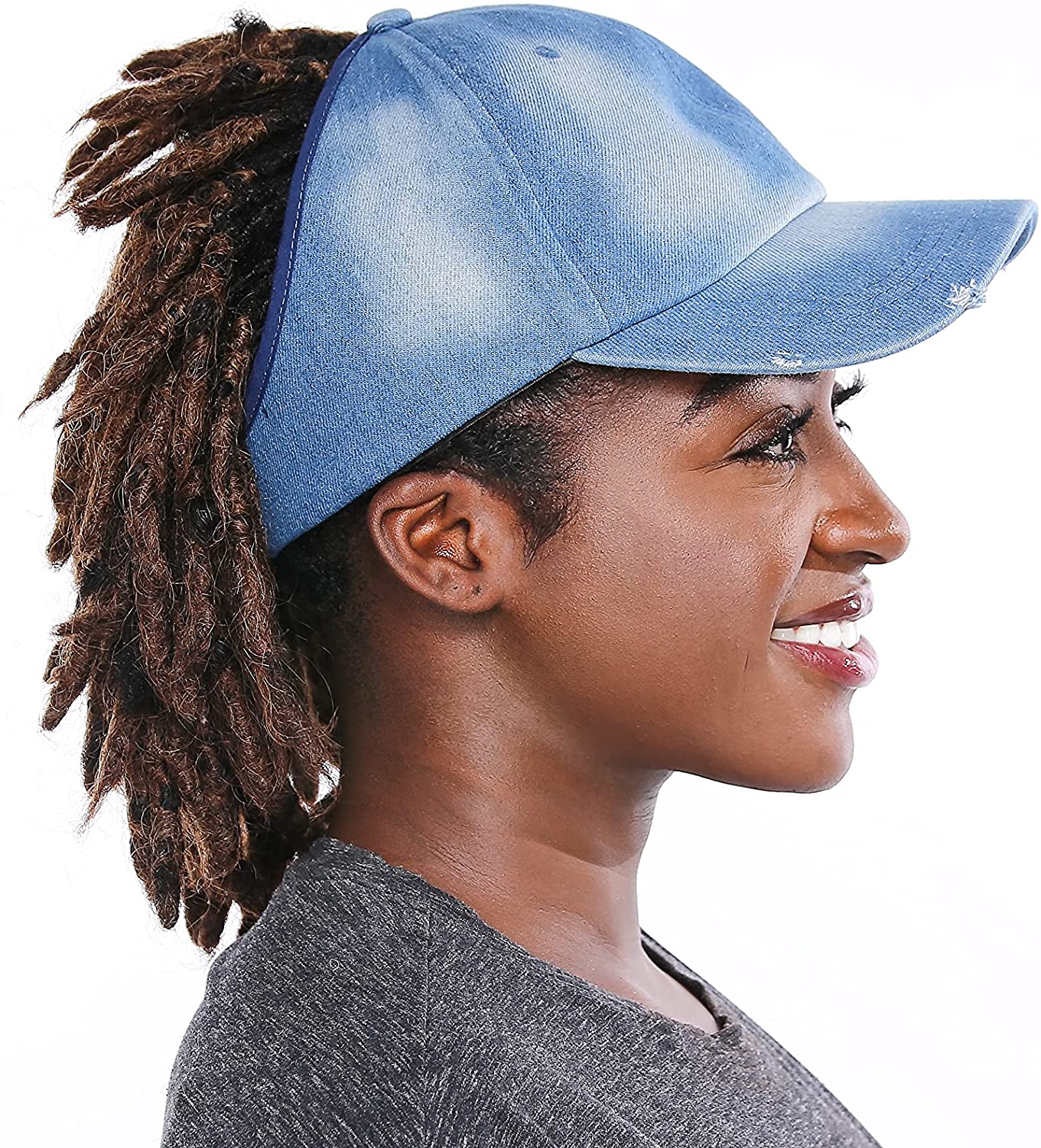 Beautifully Warm Satin Lined Baseball Hat for Women | Ponytail Hat for Curly Natural Hair | Backless