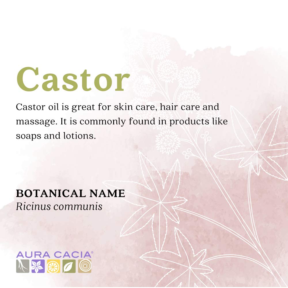 Aura Cacia Organic Castor Skin Care Oil | GC/MS Tested for Purity | 473ml (16 fl. oz.)