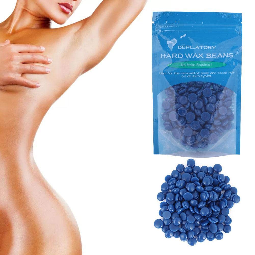 Hard Wax Beans, 50g Hard Wax Beans Hot Film Depilatory Wax Bead, Hair Removal Kit for Face, Body, Bi
