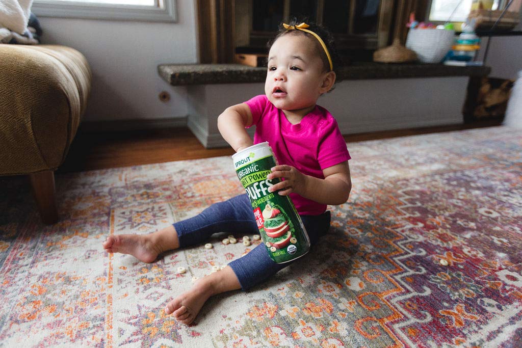 Sprout Organic Baby Food Baby Snacks Plant Power Puffs, Apple Kale, 1.5 Oz (Pack of 6)