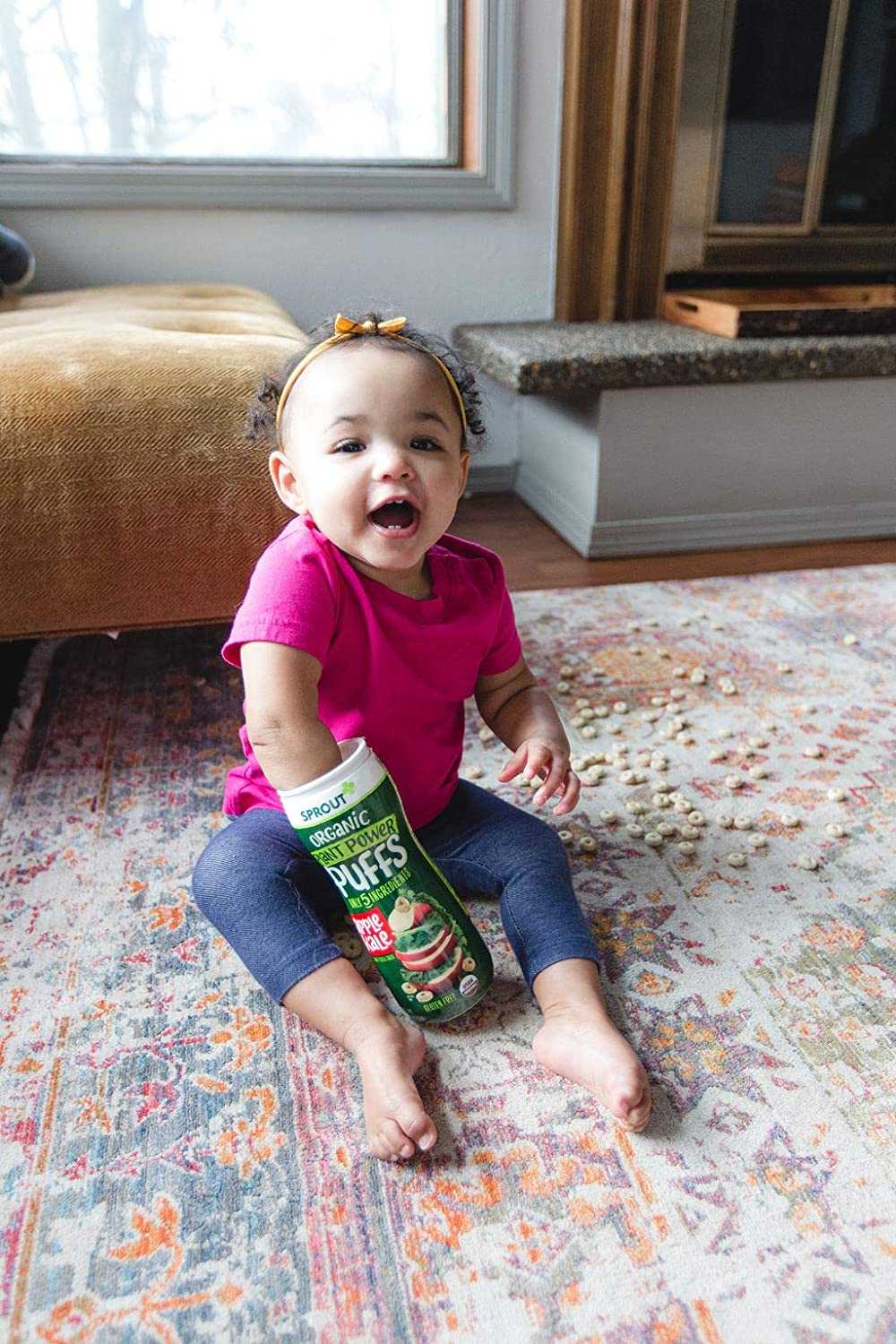 Sprout Organic Baby Food Baby Snacks Plant Power Puffs, Apple Kale, 1.5 Oz (Pack of 6)