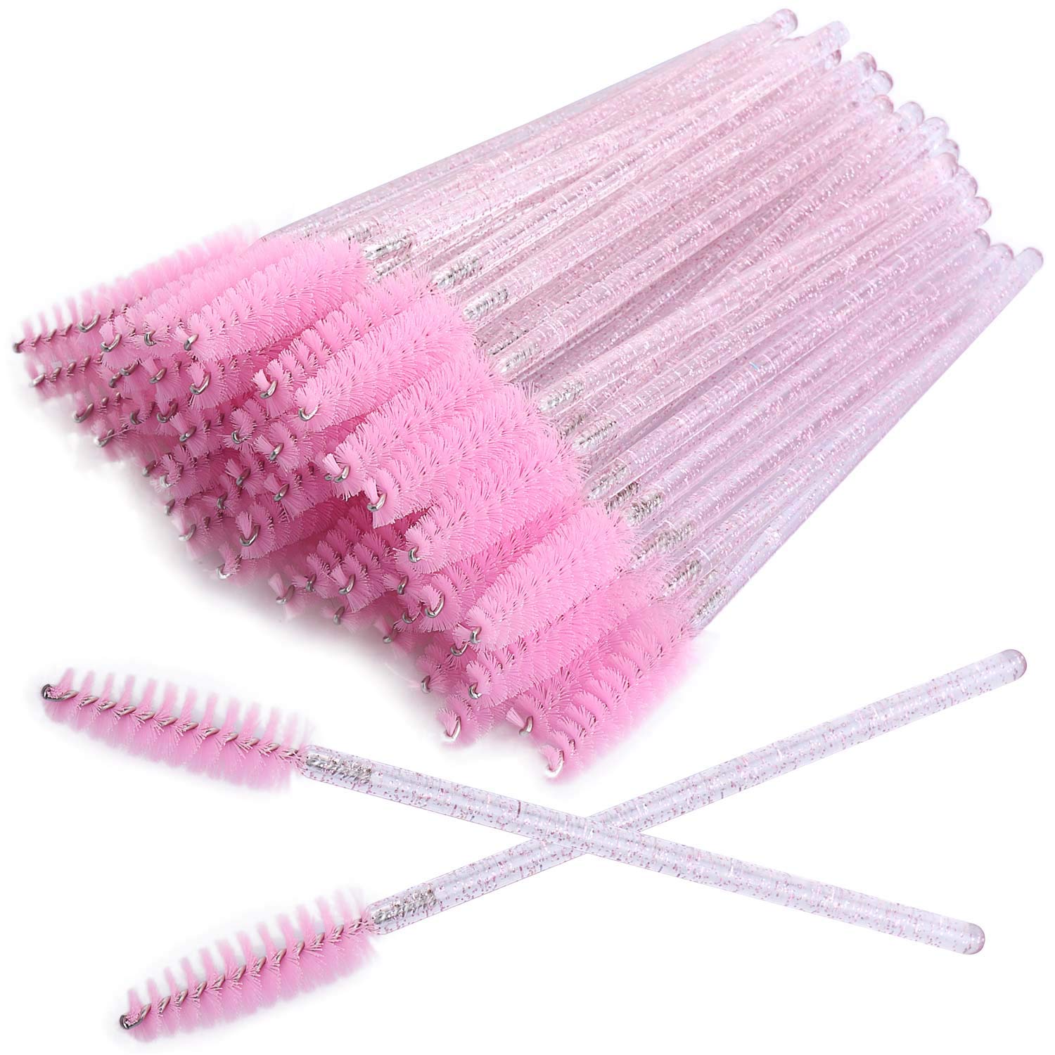 Tbestmax 200 Disposable Eyelash Brush Mascara Wands Spoolies for Eye Lashes Extension Eyebrow and Ma