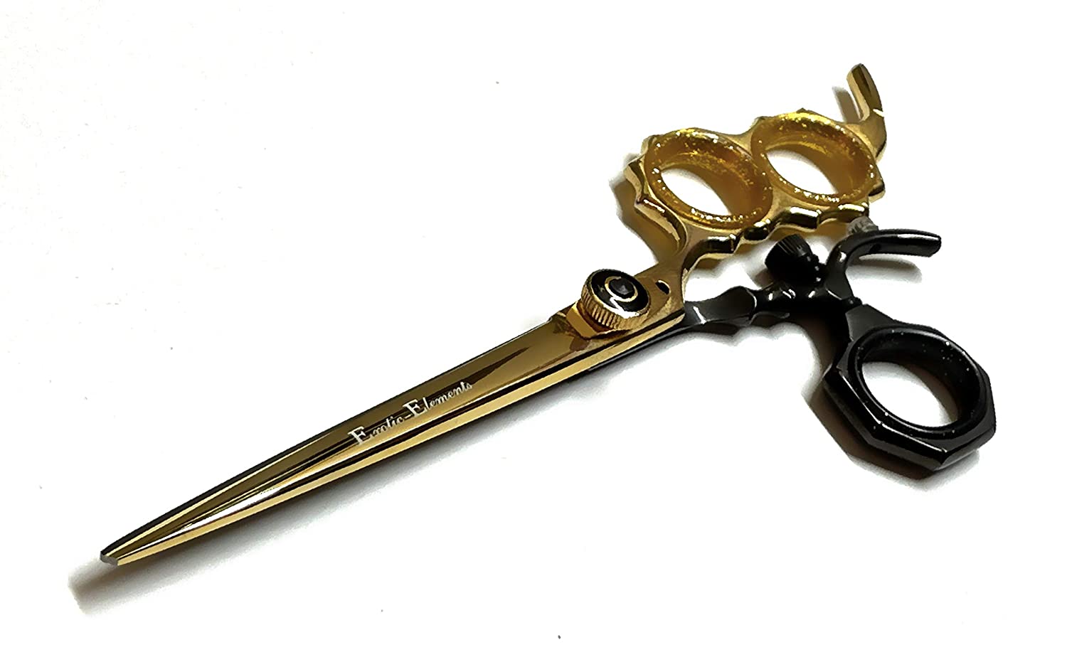 Gold and Black Hair Cutting Shears - Barbershop Beauty Salon Professional Scissors for All Hair Type