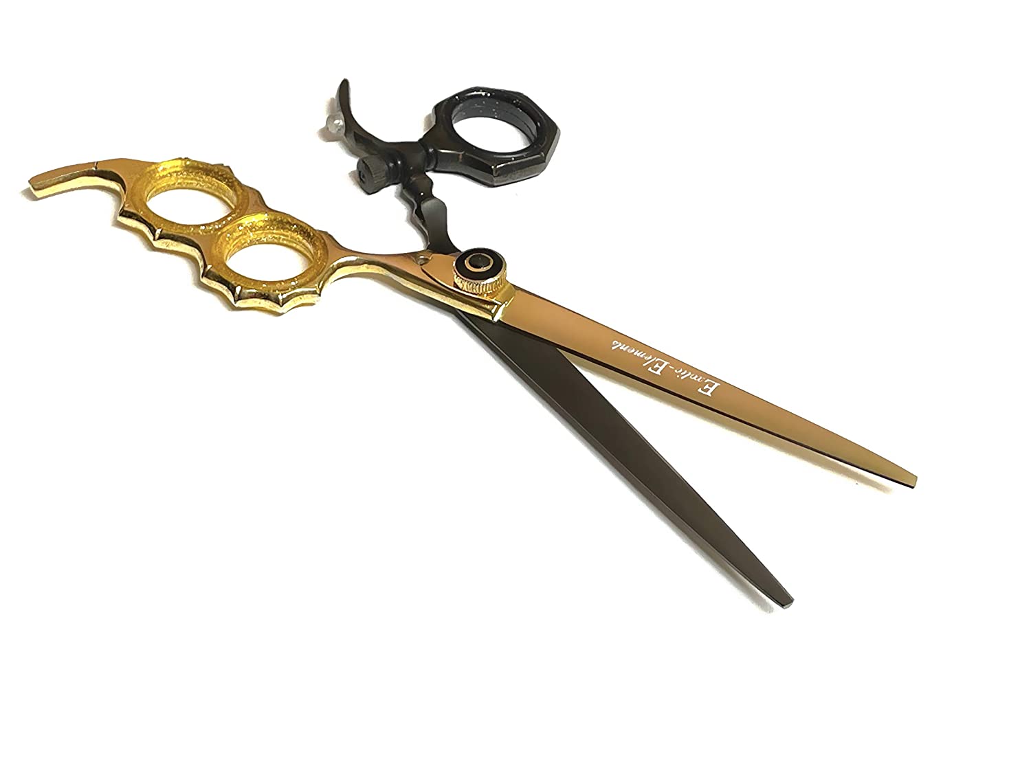 Gold and Black Hair Cutting Shears - Barbershop Beauty Salon Professional Scissors for All Hair Type