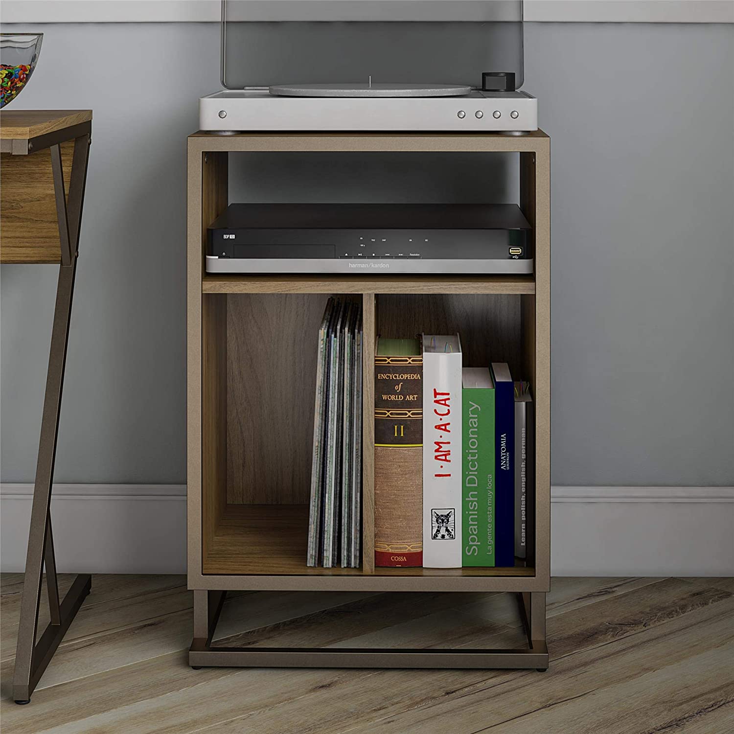 Novogratz Regal, Walnut Turntable Stand