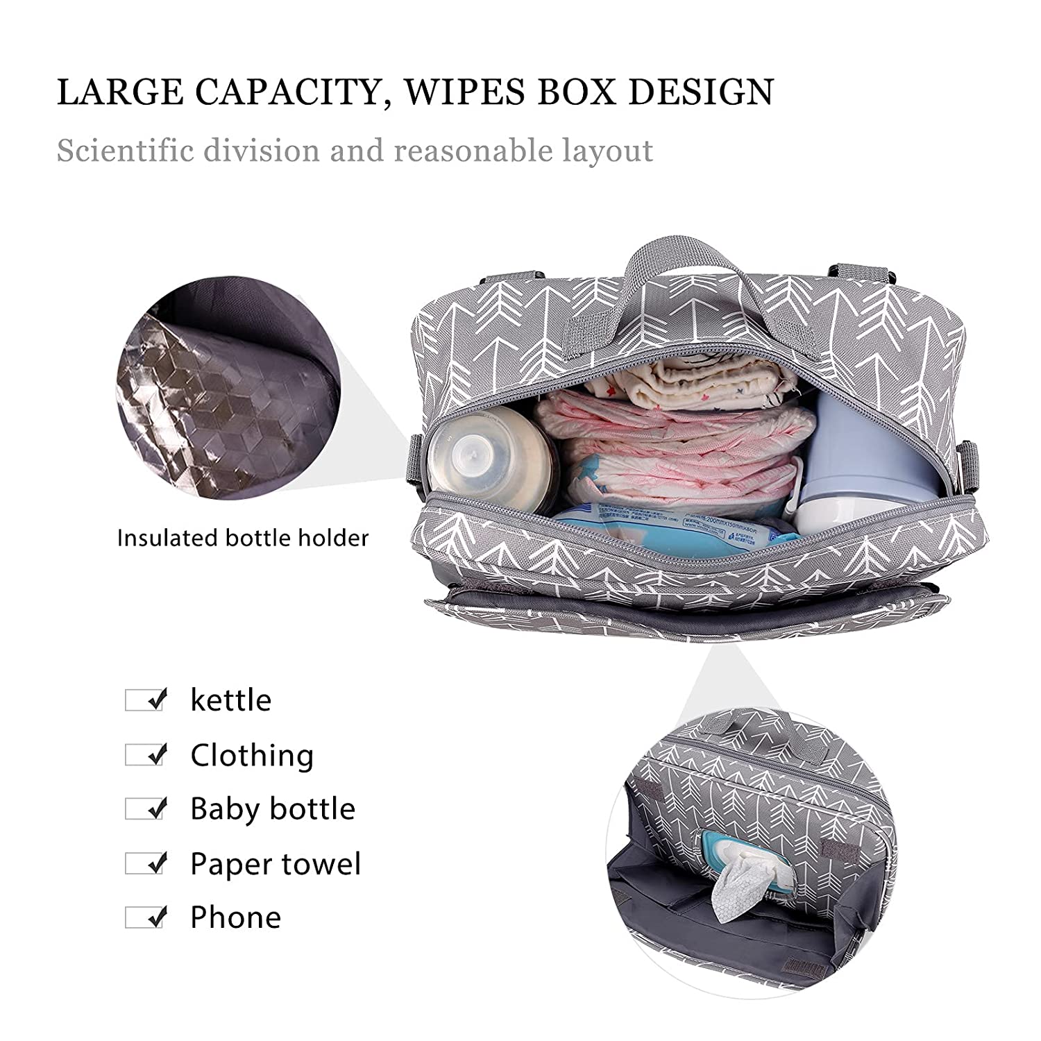 SONARIN Pram Buggy Bag Organiser & Stroller Organiser,Large Stroller Storage with Deep Cup Holder,2
