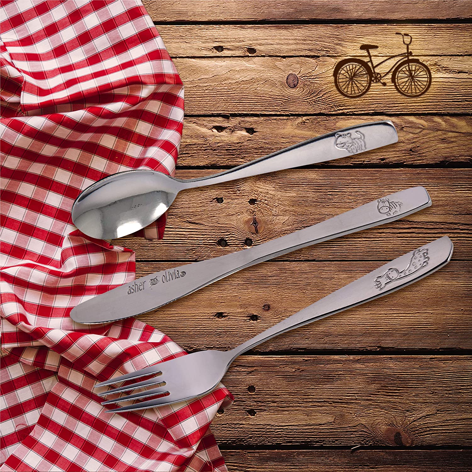 Kids and Toddler Utensils Silverware Set \xe2\x80\x93 9-Piece Toddler Silverware Includes 3 Forks 3 