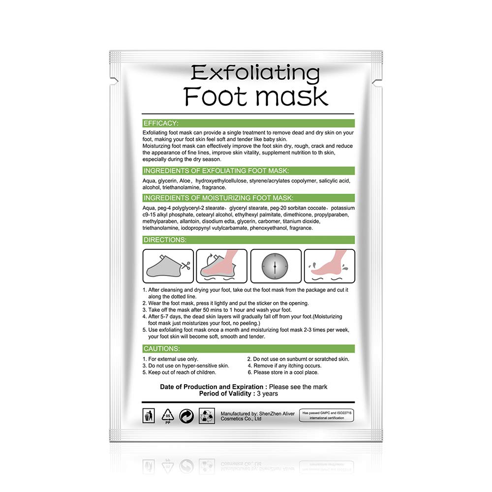Foot Peel Mask 3 Pack, Baby foot Mask Remove Dead and Dry Skin Callus & Get Smooth Baby Feet Moistur