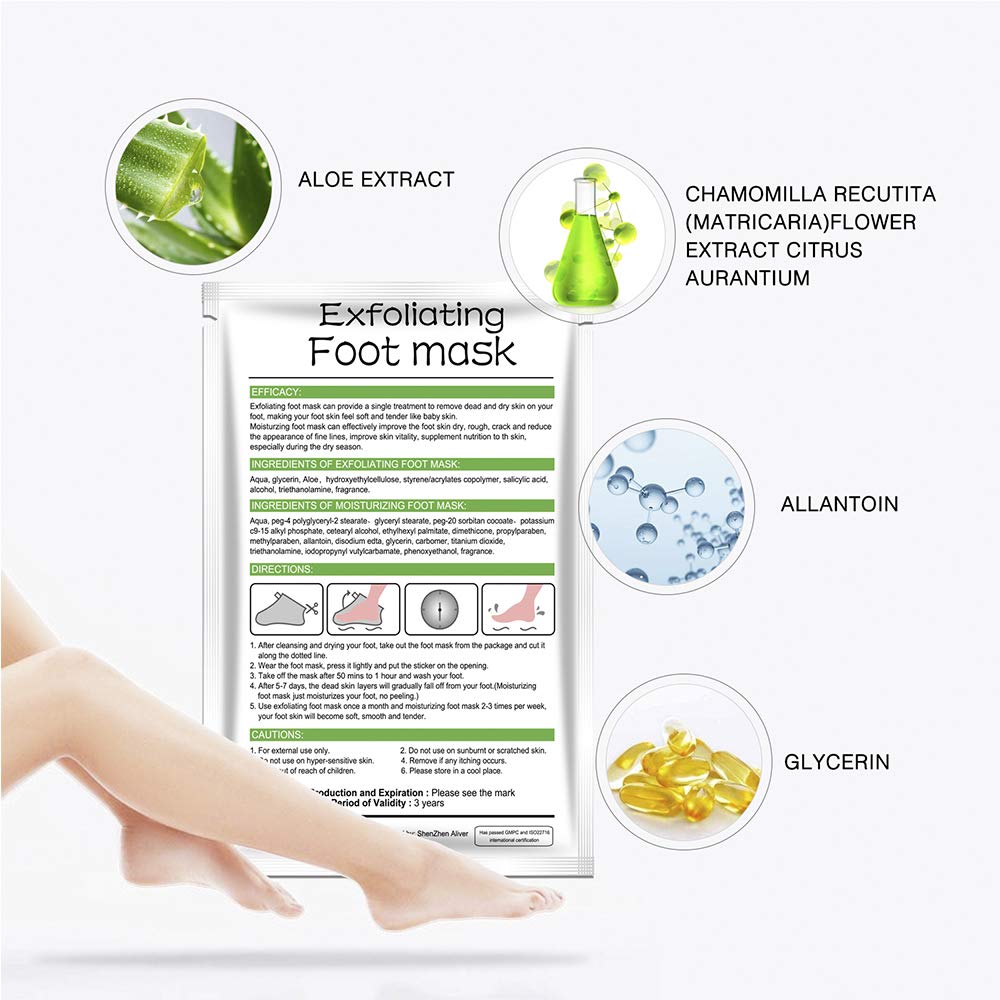 Foot Peel Mask 3 Pack, Baby foot Mask Remove Dead and Dry Skin Callus & Get Smooth Baby Feet Moistur